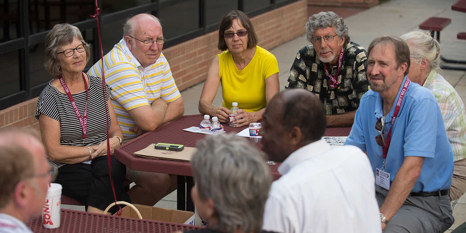 photo - class reunion at Hesston College homecoming 2014