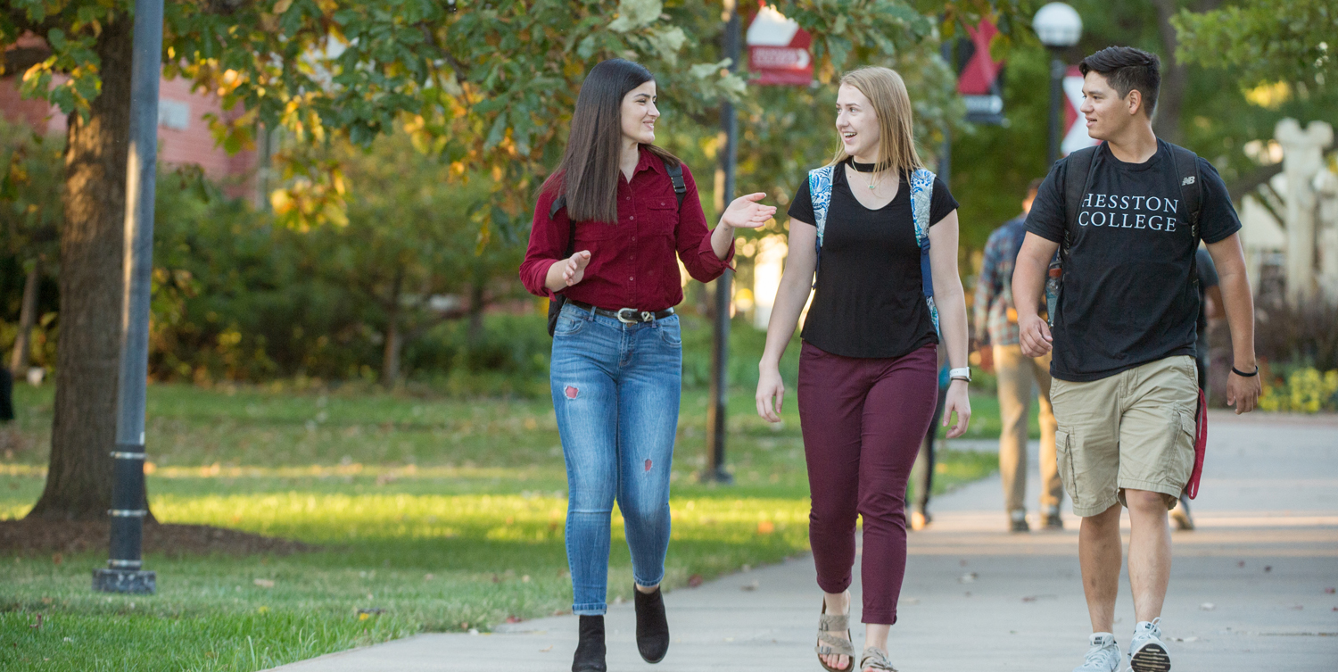 photo - students walking on campus