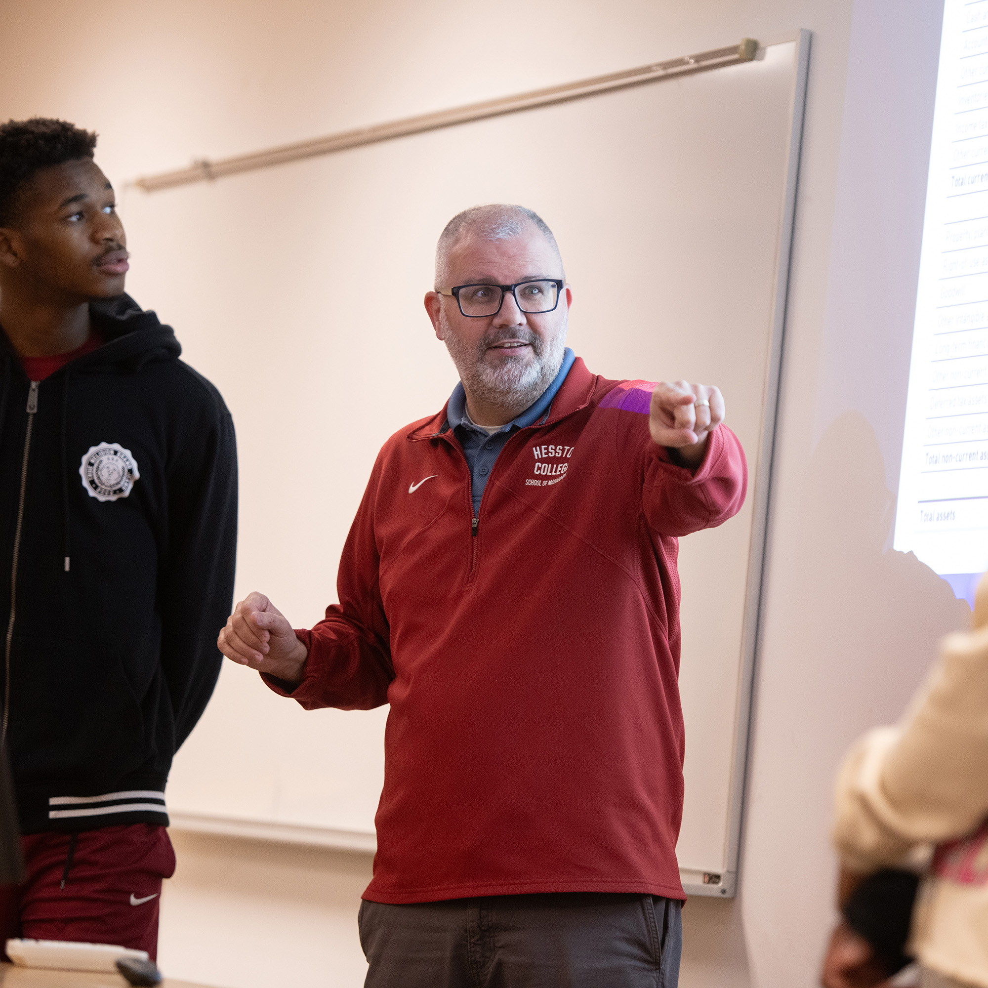 photo - Professor James Thompson teaches financial accounting.