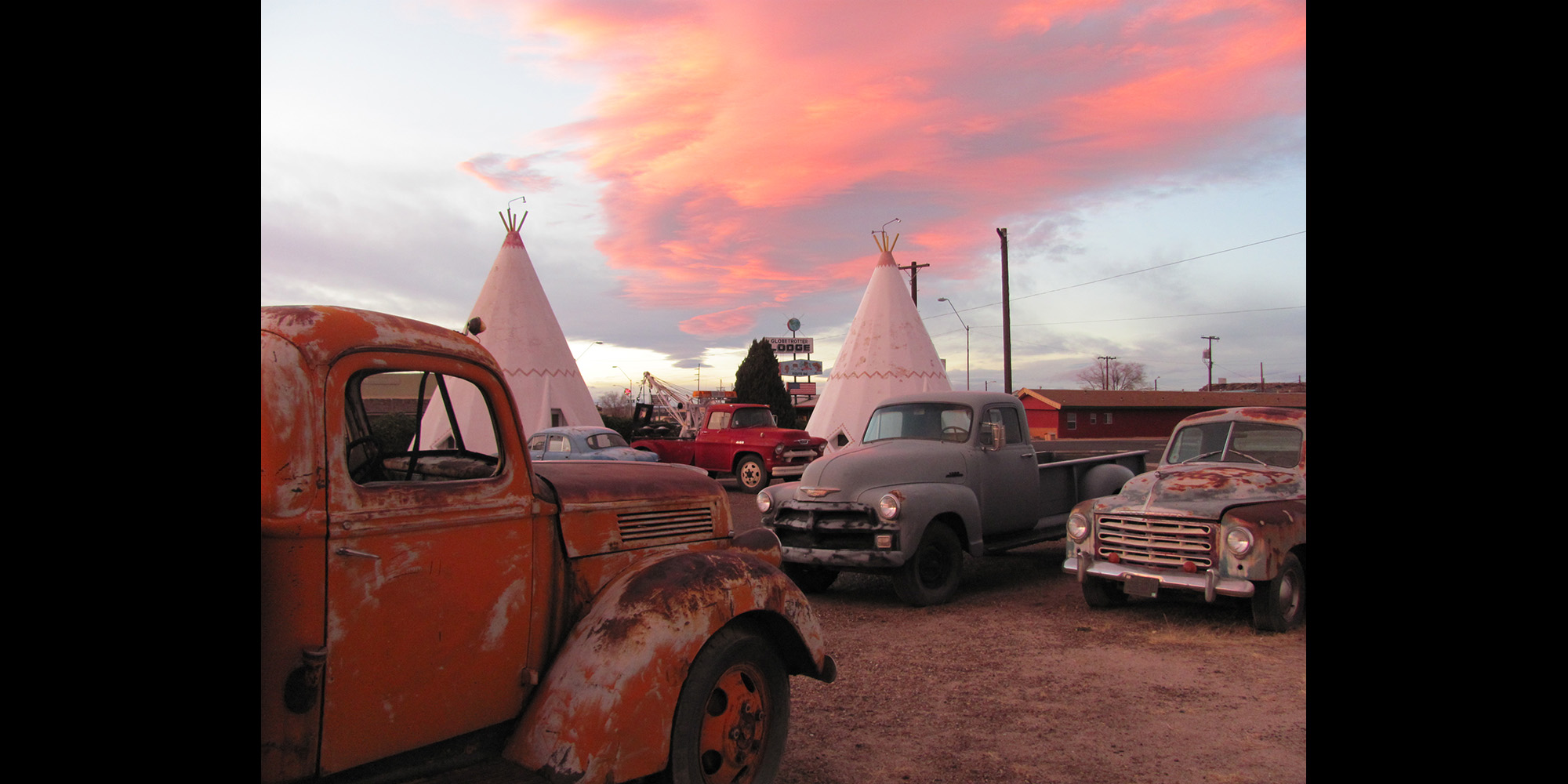 photo - The Wigwam Village in Holbrook, Ariz., is one of the pieces that make up Erika Nelson’s show “Stories from the Road,” featured in the Hesston College Regier Friesen Gallery Sept. 16 to Oct. 18.