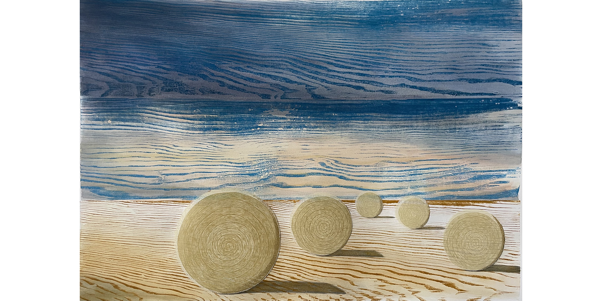 “Hay Bales” print by Susan Fox