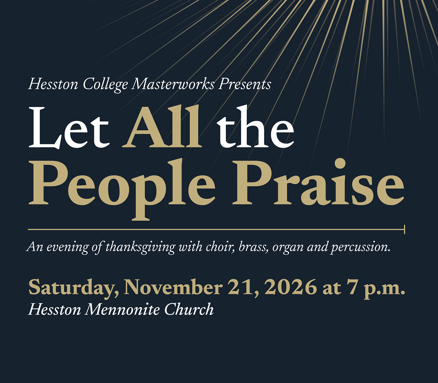 2026 Hesston College Masterworks Concert - Let all the people praise