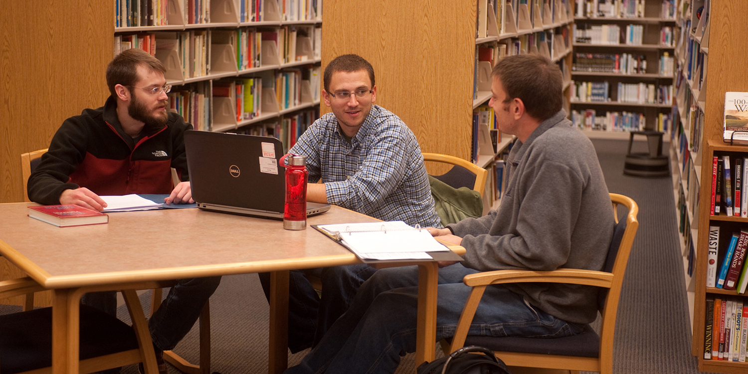 photo - Hesston College Pastoral Ministries students study together in this photo from 2013.