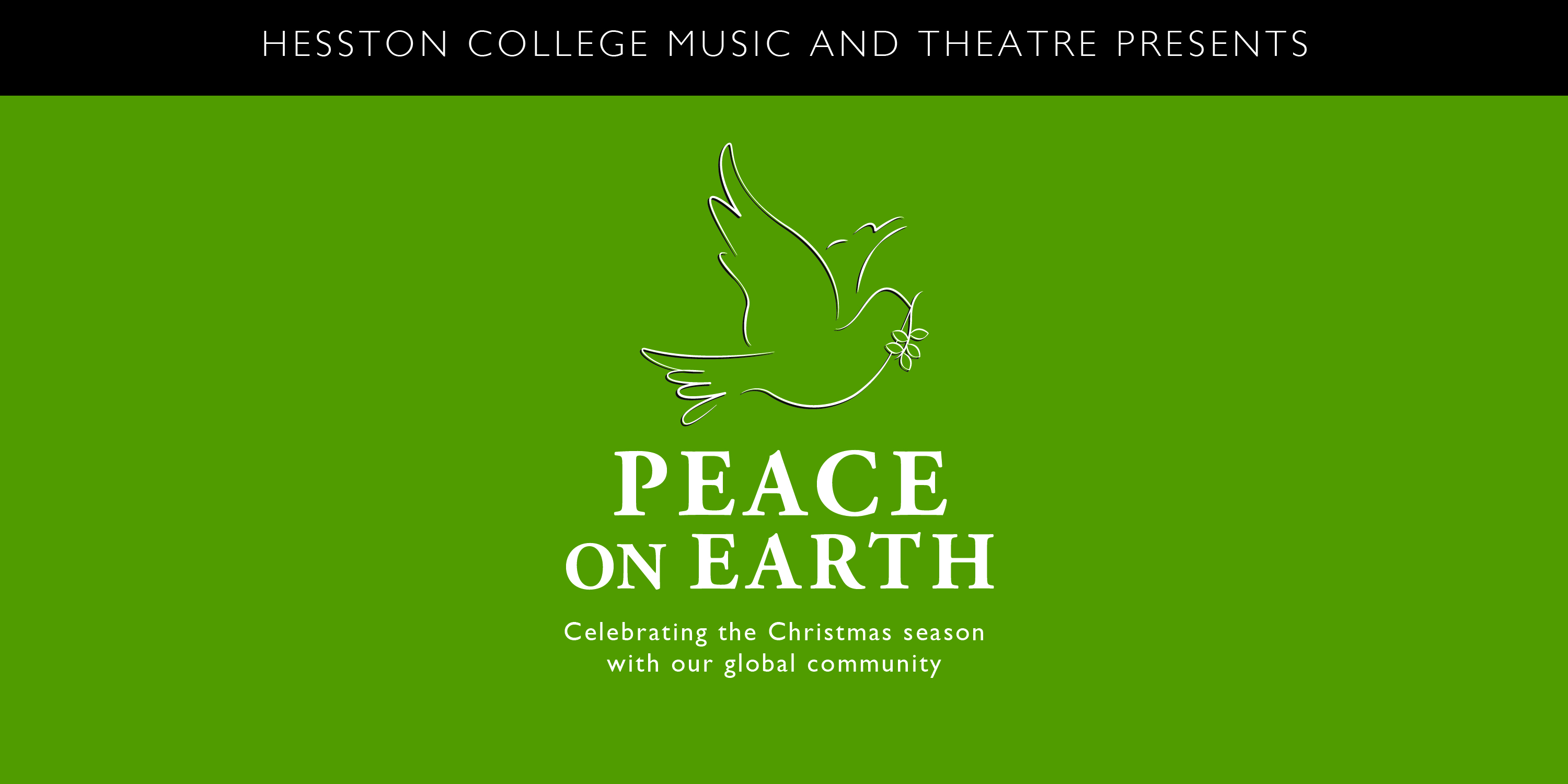 promo graphic for Peace on Earth, a Hesston College Christmas program