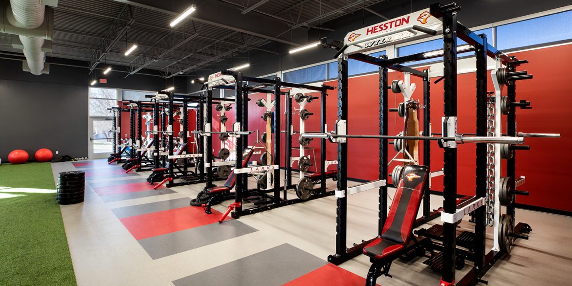 Photo: Hesston College weight room and fitness center