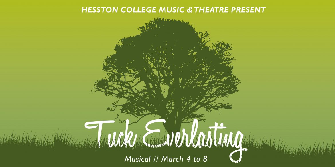Hesston College theatre promotional graphic for the show 