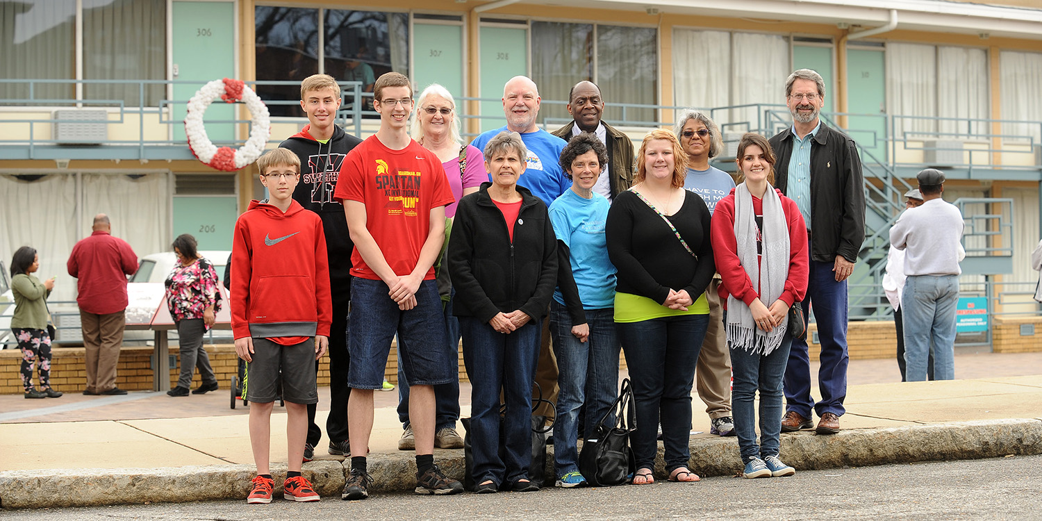 photo - The Hesston College civil rights seminar group