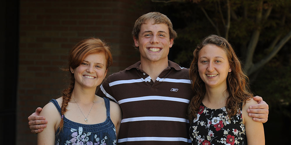 photo - 2011-12 Hesston College Athletes of the Year Emily Wagner-Davis, Pierre Zook and Krista Rittenhouse
