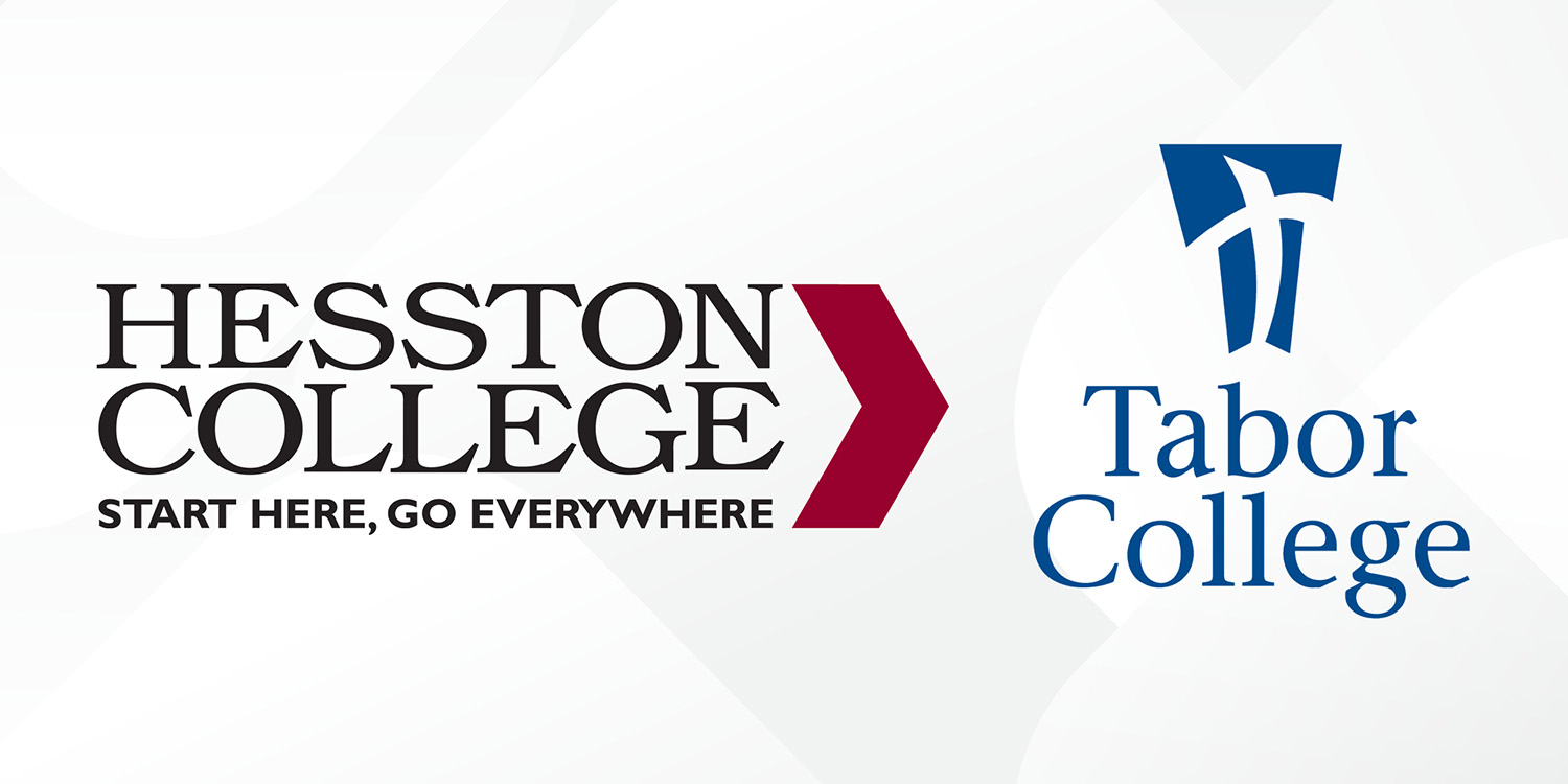 Hesston College and Tabor College logos.
