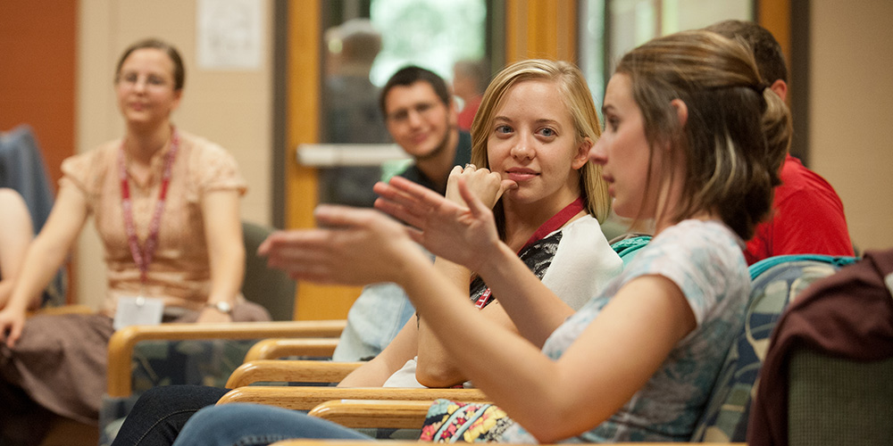 photo - The class of 2008 gathers for a reunion during Homecoming 2013.