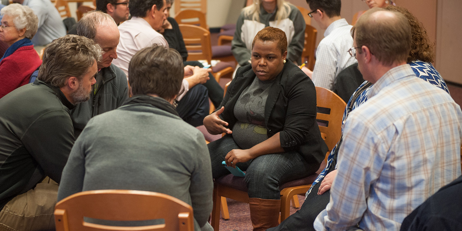 photo - Hesston College faculty and staff discuss the qualities they hope to see in Hesston College's next president.