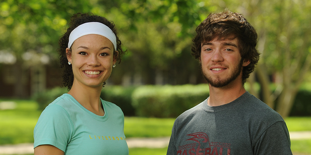 photo - 2013-14 Hesston College student athletes of the year Makayla Ladwig and Nick Yoder