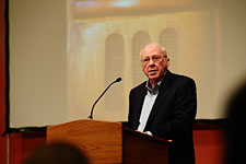 Paul Friesen speaks at Centennial Homecoming chapel