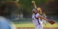 Hesston College softball action photo - Cynde Postma