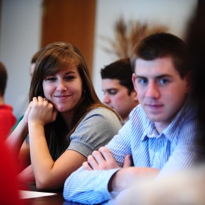 Hesston College business students take a field trip to Harper Industries, a manufacturing company in Harper, Kan.