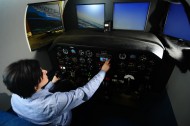 Hesston College Aviation's flight training device