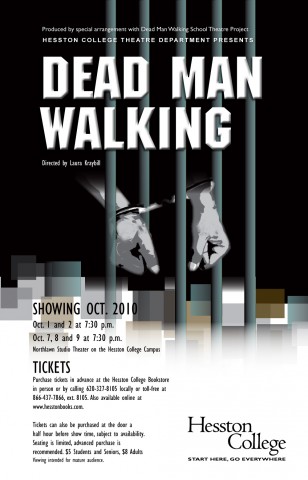poster for Hesston College production of Dead Man Walking