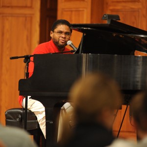 Tony Duplessis plays and sings in chapel