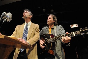Ted Swartz and Trent Wagler perform in the Ted and Company Theatreworks production of What Would Lloyd Do?
