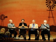 Panel members at the Hesston College Centennial history forum