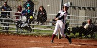 Hesston College softball action photo