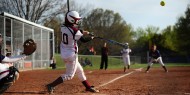 Hesston College softball action photo