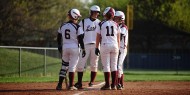 Hesston College softball action photo