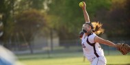 Hesston College softball action photo