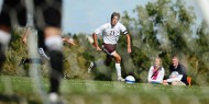 Hesston College men's soccer action photo