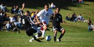 Hesston College men's soccer action photo