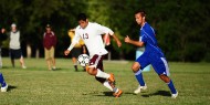 Hesston College men's soccer action photo