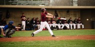 Hesston College baseball action photo