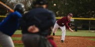 Hesston College baseball action photo