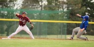 Hesston College baseball action photo