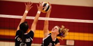 Hesston College volleyball action photo