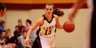 Hesston College women's basketball action photo - Mallory Schroeder