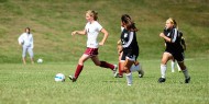 Hesston College women's soccer action photo