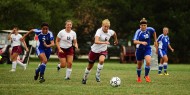 Hesston College women's soccer action photo