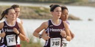 Hesston College women's cross country action photo