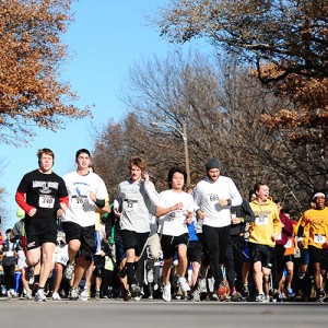 Runners begin the 2010 Thanksgiving Weekend Howard Hustle. The 2011 race will be Fri. Nov. 25 and marks the 20th year of the race.