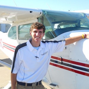 Adam Heisey, a freshman in Hesston College’s aviation program, earned his private pilot license Feb. 26.