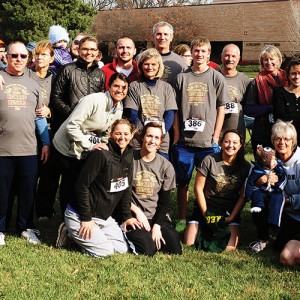 Members of the Jim and Belle Boyts family pose for a family photo following the Howard Hustle during Thanksgiving 2011.