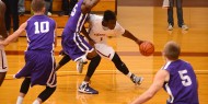 Hesston College men's basketball action photo - Mahlon Jones