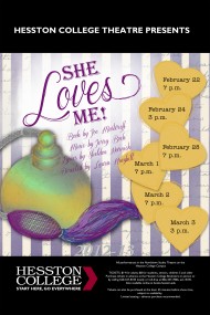 poster for the Hesston College production of She Loves Me