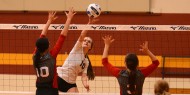 Hesston College volleyball action photo - Alex Hiebert