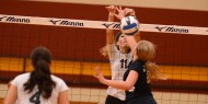 Hesston College volleyball action photo - Karli Rodriguez