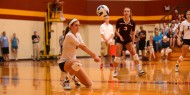 Hesston College volleyball action photo - Desi Newman