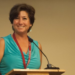 Lisa Guedea Carreno speaks at a Go Everywhere seminar during Homecoming 2014.