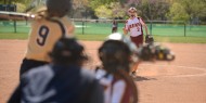 softball action photo