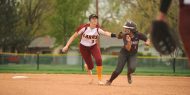 Hesston College softball action photo